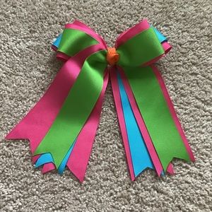 BOGO 🥳 Girls Hair bow barrette - pink blue green - ribbon - bright  - toddler